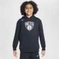 Brooklyn Nets Nike NBA-Fleece-Hoodie für ältere Kinder - Schwarz