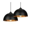 SWANEW 2er Set Pendelleuchte Lampenschirm Pendellampe Industrielle Vintage Metall E27 Hängelampe 60W Hängeleuchte Deckenlampe Ø 30cm