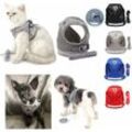 Katzen-Kätzchen-Geschirr mit verstellbarer Anti-Flucht-Leine mit reflektierenden Streifen, Geschirr für Welpen, kleine Hunde, Chihuahua-Weste,