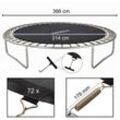 Sprungmatte ø 314 cm für Trampoline mit ø 366 cm 178 mm Federn 72 Ösen - Arebos