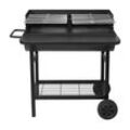 Holzkohlegrill 39,5x35,5 cm mit wagen Red Deco alabama