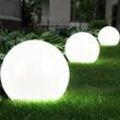 Solarleuchten Kugeln Solarlampe Garten led Gartendeko Solarkugel für Außen Steckleuchte Kugelleuchte Solar, Leuchtdauer ca. 6-8 Stunden, 3er Set