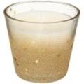 Kerze Windlicht 190g Glitter Gold im Glas - Feeric lights & christmas