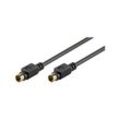 goobay S-Video-Verbindungskabel, einzeln geschirmt - Mini-DIN 4-Stecker (S-Video) Mini-DIN 4-Stecker (S-Video), 2 m (50058)