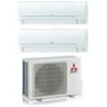 Electric dual split inverter-klimagerät serie smart msz-hr 9+12 mit mxz-2ha40vf r-32 wi-fi optional 9000+12000 - Mitsubishi