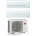 Electric dual split inverter-klimagerät serie smart msz-hr 9+9 mit mxz-2ha40vf r-32 wi-fi optional 9000+9000 - Mitsubishi