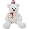 Großer Teddybär - Ich liebe dich - Weich - Creme