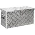 Box Anhänger Kiste Alu mit Deckel Alubox Transportbox Truckbox Deichselbox pkw Zubehör Werkzeugbox Aluminium Anhängerbox Aufbewahrungsbox D40 mit