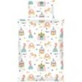 Kinder Bettwäsche 2-tlg ( 100x135cm / 40x60cm ) Bettdecken Set, 100% Baumwolle - Babybettwäsche mit Motiv Prinzessin - Prinzessin