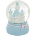 Schneekugel Château Harz & Glas - blau - D.10 cm - Atmosphera créateur d'intérieur