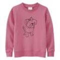 Mädchen Sweatshirt mit Hunde-Print