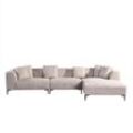 HOME DELUXE - Ecksofa TORINO - 344 x 178 cm Beige Seitenauslage: Rechts Sofa Couch Wohnzimmersofa Schlafsofa