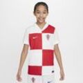 Kroatien 2024/25 Stadium Home Nike Replica Fußballtrikot mit Dri-FIT-Technologie für ältere Kinder - Weiß