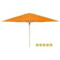 Doppler - Gastronomie Sonnenschirm 'Braumeister' 400 x 400 cm, orange, ohne Volant, Bezug aus 100% Polyester, Gestell aus Aluminium, 17,1 kg