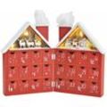 Holz Adventskalender Haus mit 24 Boxen und led Beleuchtung - zum aufklappen - Weihnachtskalender zum selber befüllen