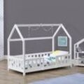 [en.casa] - Kinderbett Sisimiut 70x140 cm Weiß