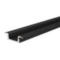 Deko-Light T-Profil flach ET-01-10 bis 11,3 mm LED Streifen schwarz-matt eloxiert 2m