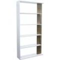 5 -Shelter -Bücherregal in ednobrauner bilaminierter Eleganzlinie - White - White