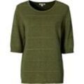 Leinen-Mix-Pullover, oliv, 44/46