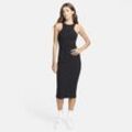 Nike Sportswear Chill Rib ärmelloses Midi-Kleid mit schmaler Passform (Damen) - Schwarz