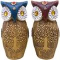 Buho 2U Owls Braune Eule Figur 16x9x8cm - Signes Grimalt