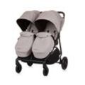 Chipolino Zwillingskinderwagen Top Stars, 77 cm breit, Wickeltasche, Fußsack beige