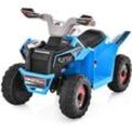 COSTWAY 6V Kinder Quad Elektro, Kinderquad mit Vorwärts-/Rückwärtsschalter, Mini ATV Elektroquad, Elektroauto für Kinder ab 3 Jahren (Blau)