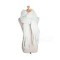 Rnemitery Schal Damen-Schal aus Kaschmir, lang, weich, warm, Quaste, Schal, mit modischen Fransen, weiß