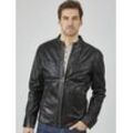 Bugatti Lederjacke Herren, schwarz