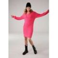 Tamaris Strickkleid mit Troyer, rot