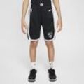 Brooklyn Nets 2023/24 Icon Edition Nike NBA Swingman Shorts für ältere Kinder (Jungen) - Schwarz