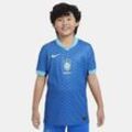 Brazil 2024 Nike Dri-FIT Stadium Replica-Auswärtsfußballtrikot für ältere Kinder - Blau