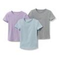 3 Kinder-T-Shirts - Hellblau/Gestreift - Kinder - Gr.: 134/140