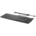 Hewlett Packard HP Business Slim - Tastatur - mit Smart Card reader - USB - Deutschland - Schwarz (Z9H48AAABD)