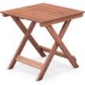 Costway - Beistelltisch Akazienholz, Gartentisch klein Balkontisch, Holztisch mit Lamellen-Tischplatte, Kaffeetisch für Garten, Balkon,