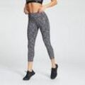 MP Damen Power 3/4-Leggings — Black Space Dye - XS