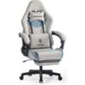 Joeais - Gaming-Stuhl Gaming Chair Gaming Sessel pc Stuhl Ergonomischer Stuhl mit Wippfunktion, Höhenverstellbar, Massage Lendenkissen, 155° mit