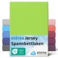 Comfort Jersey Spannbettlaken Apfelgruen 180x200 cm - 200x200 cm - Apfelgruen - Etérea