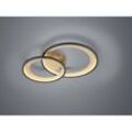 Iperbriko - Granada Double Circle Deckenleuchte Schwarz-Gold Led 29W Dimmbar L59 cm Trio Lighting