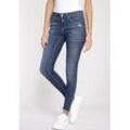 Skinny-fit-Jeans GANG "94LAYLA" Gr. 33 (42), N-Gr, blau (schwarz indigo blau), Damen, Obermaterial: 51% Lyocell, 47% Baumwolle, 2% Elasthan, Jeans