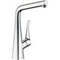 hansgrohe Metris M71 Küchen Armatur 320 14822000 chrom, 3-stufig schwenkbarer Auslauf