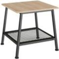 Beistelltisch Bedford 45,5x45x47cm - Industrial Holz hell, Eiche Sonoma