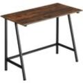 Schreibtisch Newton 100x50x77cm - Industrial Holz dunkel, rustikal