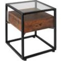 Nachttisch Preston 43x45x54,5cm - Industrial Holz dunkel, rustikal