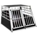 Hundetransportbox doppel mit gerader Rückwand - 97 x 90 x 69,5 cm