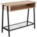 Konsolentisch Tralee 100x35x80,5cm - Industrial Holz hell, Eiche Sonoma