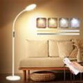 Tonffi - 12W 3 in 1 led Stehlampe Stehleuchte Dimmbar Leselampe mit Fernbedienung und Touch-Schalter, 5 Farbtemperaturen und 5 Helligkeitsstufen für