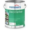 Remmers - Deckfarbe weiß (ral 9016), 5 Liter, Deckfarbe für innen und außen, Wetterschutzfarbe viele Untergründe, hochdeckend, wetterfest - weiß (ral