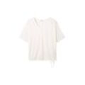 T-Shirt mit Bindeband am Saum, offwhite, Gr.44