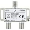 Schwaiger - Verteiler VTF7822 531 2-fach 1x f Buchse auf 2x f Buchse, Dämpfung max. 4dB Verstärker & Verteiler